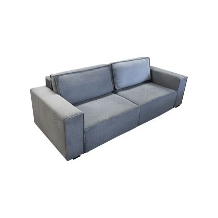 Divano letto a tre posti con contenitore RONDA grigio