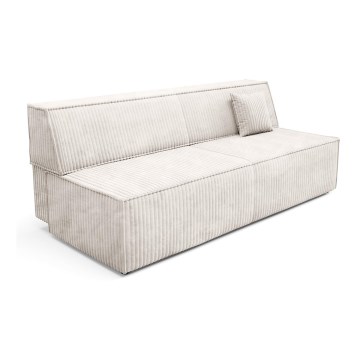 Divano letto a tre posti con contenitore TERAMO beige