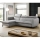 Divano letto angolare a L con contenitore NISA, grigio, lato sinistro