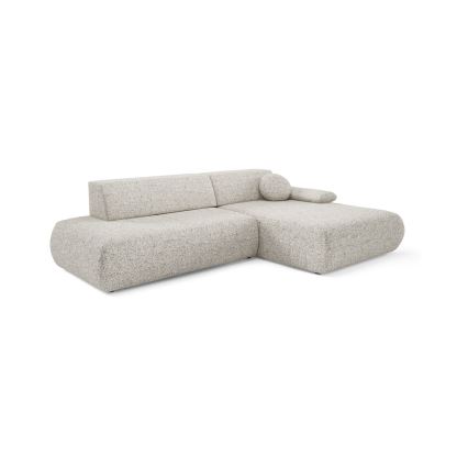 Divano letto angolare a L PRATO con contenitore, angolo destro, beige