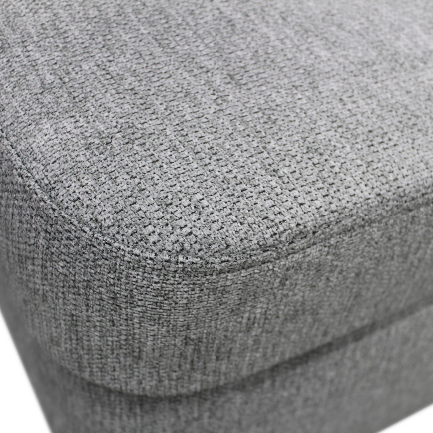 Divano letto angolare a U con contenitore SERPA, lato sinistro, grigio