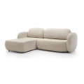 Divano letto angolare con contenitore a L OLBIA lato sinistro beige