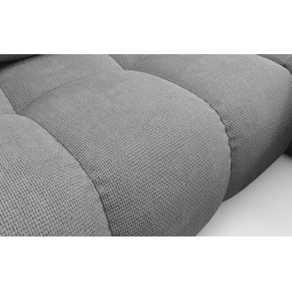 Divano letto angolare imbottito con contenitore a L ALMADA, angolo destro, grigio