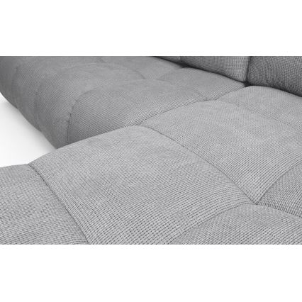 Divano letto angolare imbottito con contenitore a L ALMADA, angolo destro, grigio