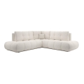 Divano letto angolare imbottito con contenitore a L ALMADA, versione sinistra, beige