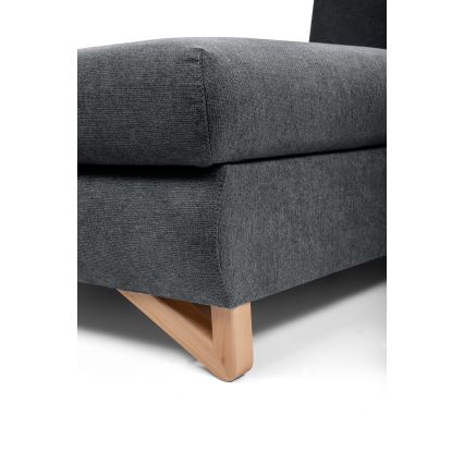 Divano ad angolo letto imbottito con vano contenitore a L AVESTA, angolo sinistro, colore antracite