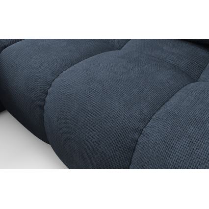 Divano angolare imbottito trasformabile in letto con contenitore a L ALMADA, lato sinistro, blu