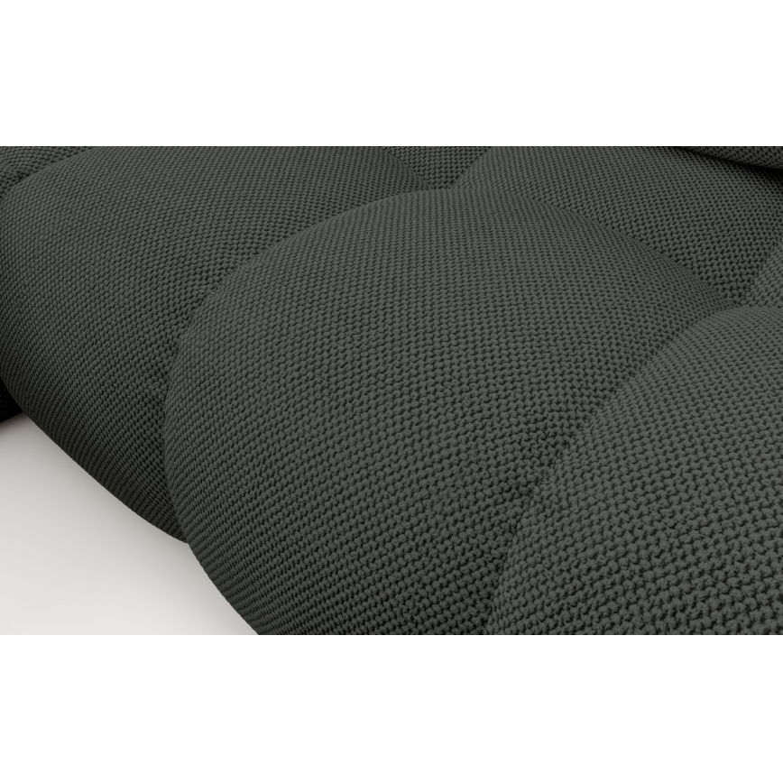 Divano letto angolare imbottito con vano contenitore a L ALMADA, angolo sinistro, antracite