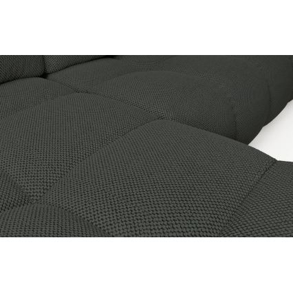 Divano letto angolare imbottito con vano contenitore a L ALMADA, angolo sinistro, antracite