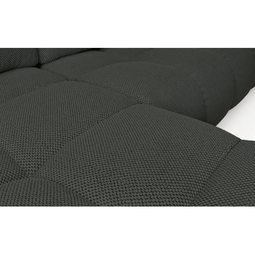 Divano letto angolare imbottito con vano contenitore a L ALMADA, angolo sinistro, antracite