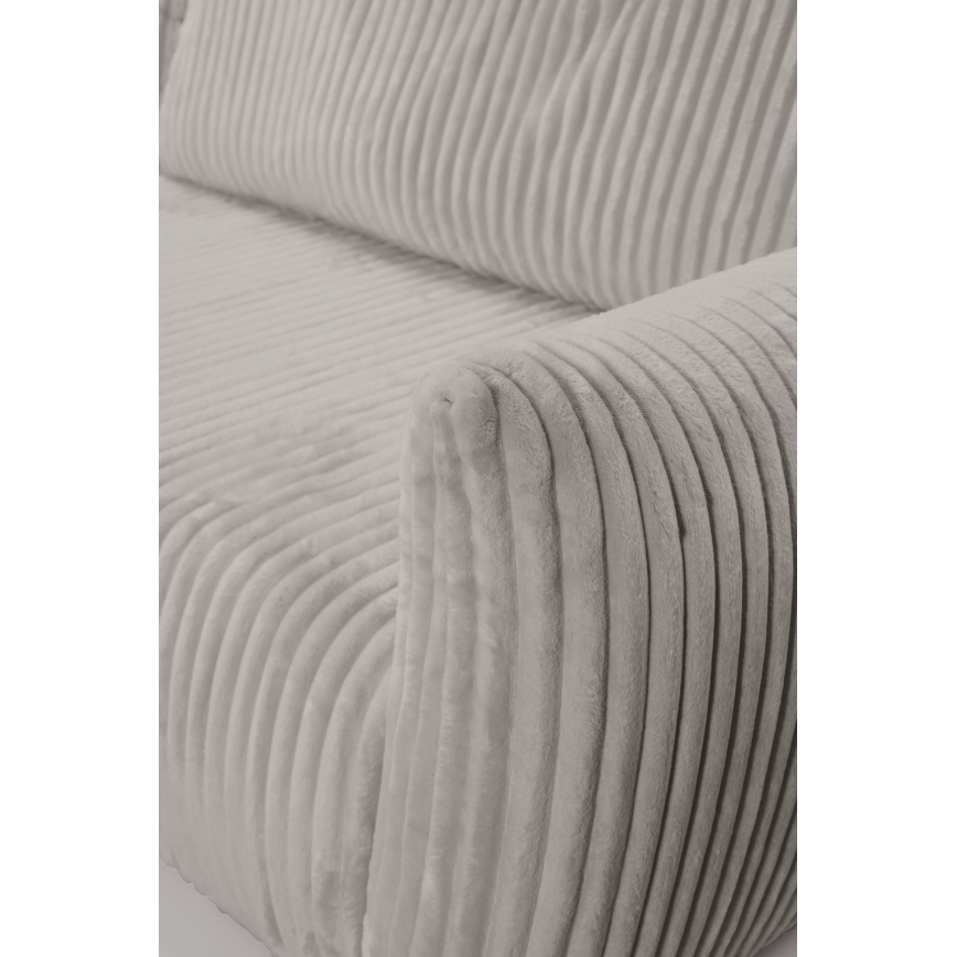 Divano angolare letto reversibile con contenitore a L FRIDA grigio