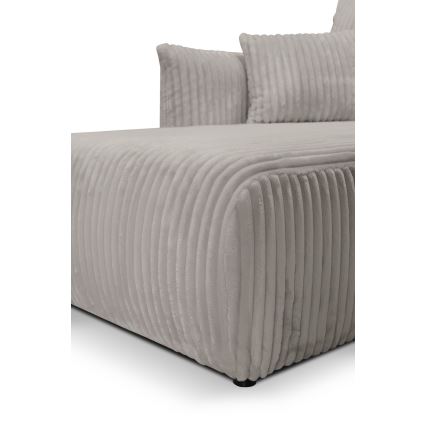 Divano angolare letto reversibile con contenitore a L FRIDA grigio