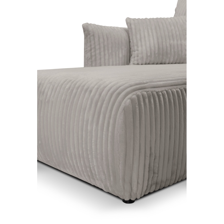Divano angolare letto reversibile con contenitore a L FRIDA grigio