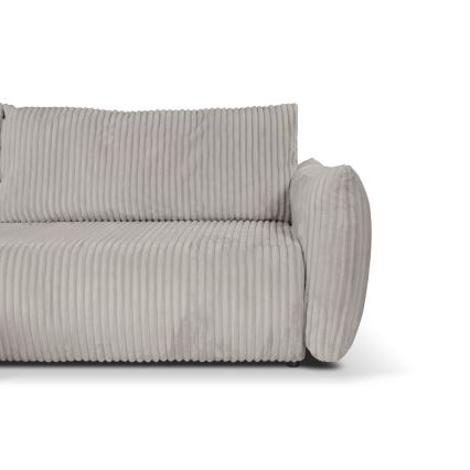 Divano angolare letto reversibile con contenitore a L FRIDA grigio