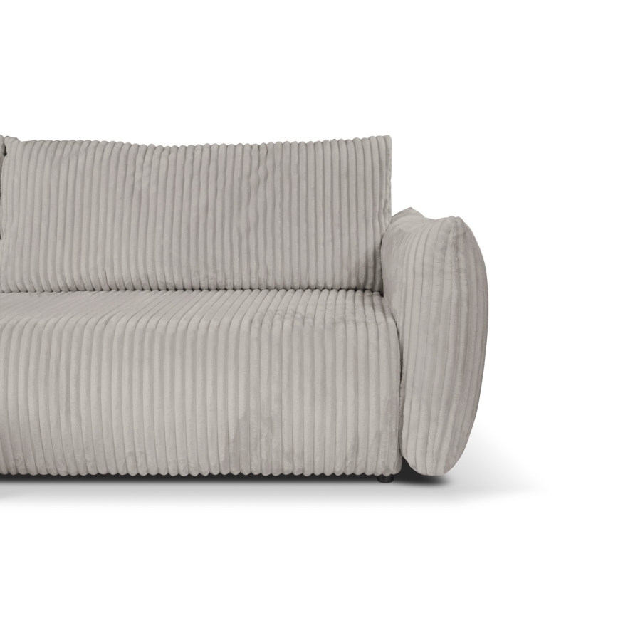 Divano angolare letto reversibile con contenitore a L FRIDA grigio