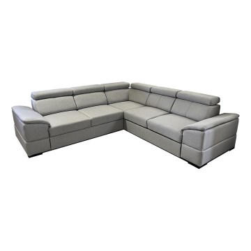 Divano letto angolare reversibile con contenitore GRANADA grigio