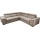 Divano letto angolare reversibile con contenitore GRANADA grigio