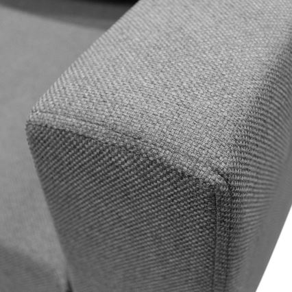 Divano letto angolare universale con vano contenitore a U SEYA grigio