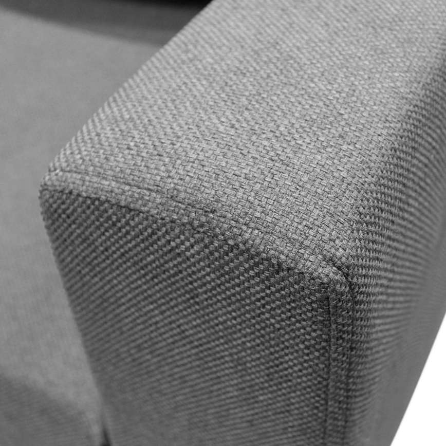 Divano letto angolare universale con vano contenitore a U SEYA grigio