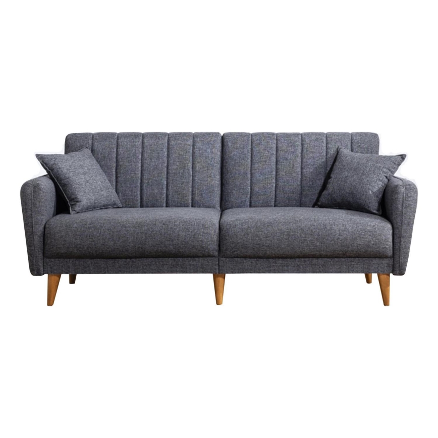 Divano letto due posti KITO, grigio scuro