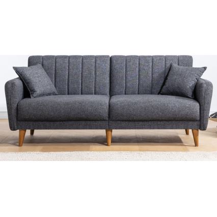 Divano letto due posti KITO, grigio scuro