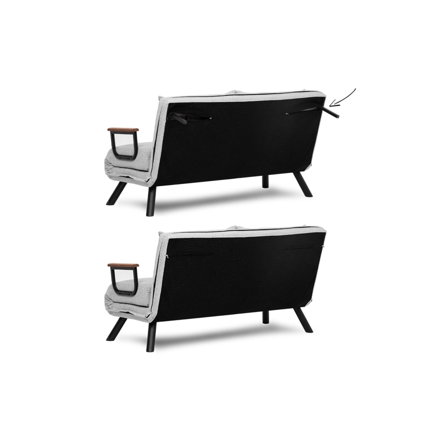 Divano letto due posti QIRA grigio