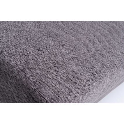 Divano letto imbottito a 3 posti PAUL, ideale per il sonno quotidiano, con braccioli, grigio