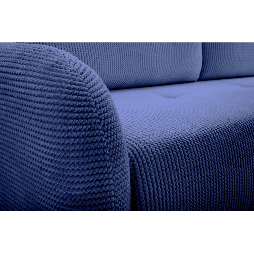 Divano imbottito letto a tre posti CLOUDY blu