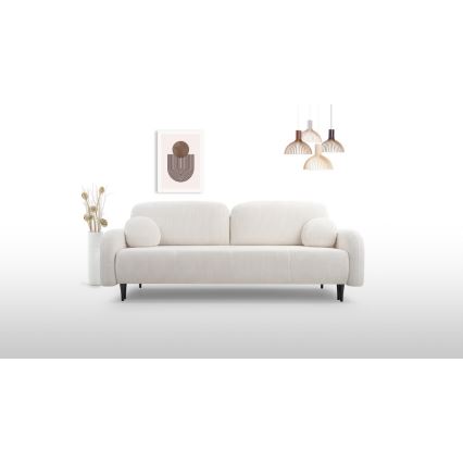 Divano imbottito letto a tre posti CLOUDY crema