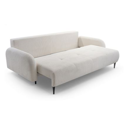 Divano imbottito letto a tre posti CLOUDY crema