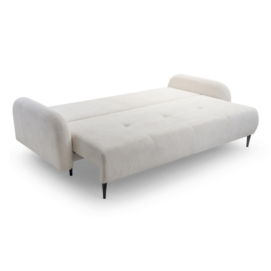 Divano imbottito letto a tre posti CLOUDY crema