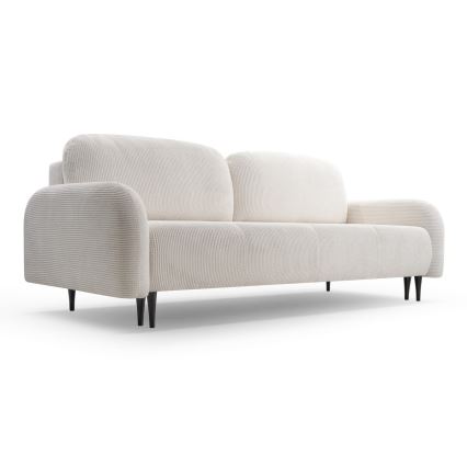 Divano imbottito letto a tre posti CLOUDY crema