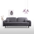Divano letto imbottito 3 posti CLOUDY, grigio