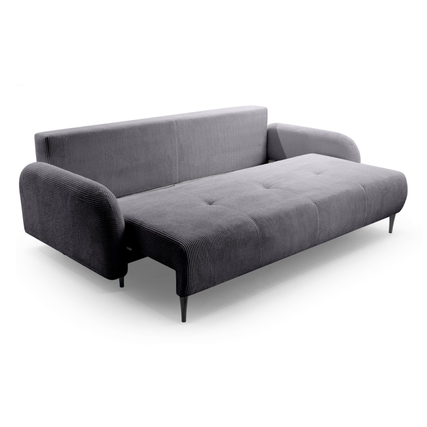 Divano letto imbottito 3 posti CLOUDY, grigio