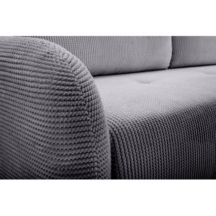 Divano letto imbottito 3 posti CLOUDY, grigio