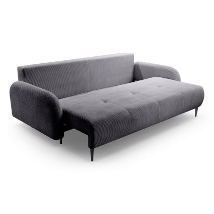 Divano letto imbottito a tre posti CLOUDY grigio