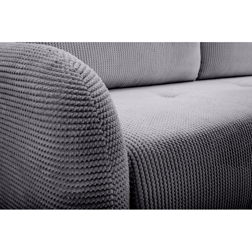Divano letto imbottito a tre posti CLOUDY grigio