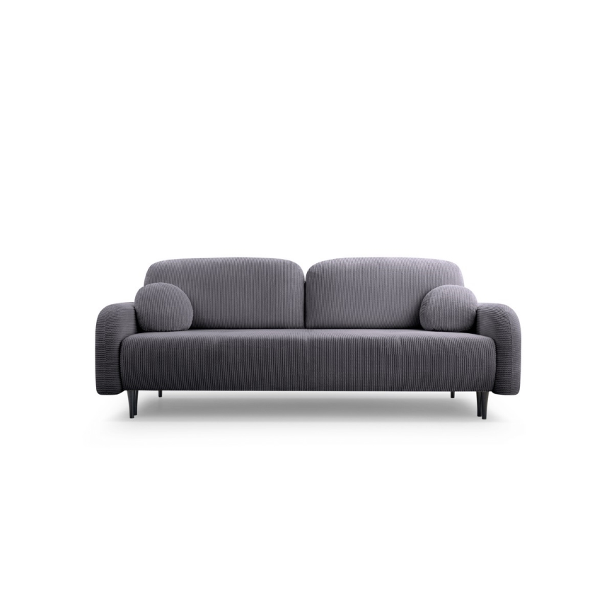 Divano letto imbottito a tre posti CLOUDY grigio