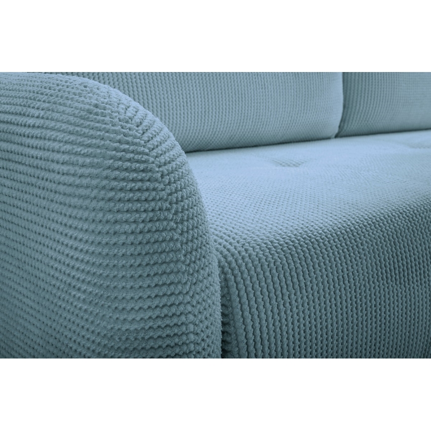 Divano letto imbottito a tre posti CLOUDY turchese