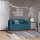 Divano letto imbottito a 2 posti con braccioli LAYLA, blu