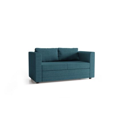 Divano letto imbottito a 2 posti con braccioli LAYLA, blu