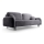 Divano letto imbottito a tre posti CLOUDY grigio