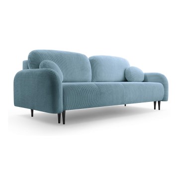 Divano letto imbottito a tre posti CLOUDY turchese