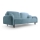 Divano letto imbottito a tre posti CLOUDY turchese