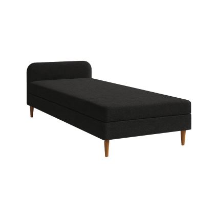 Divano letto imbottito BRISBANE 110x200 cm nero
