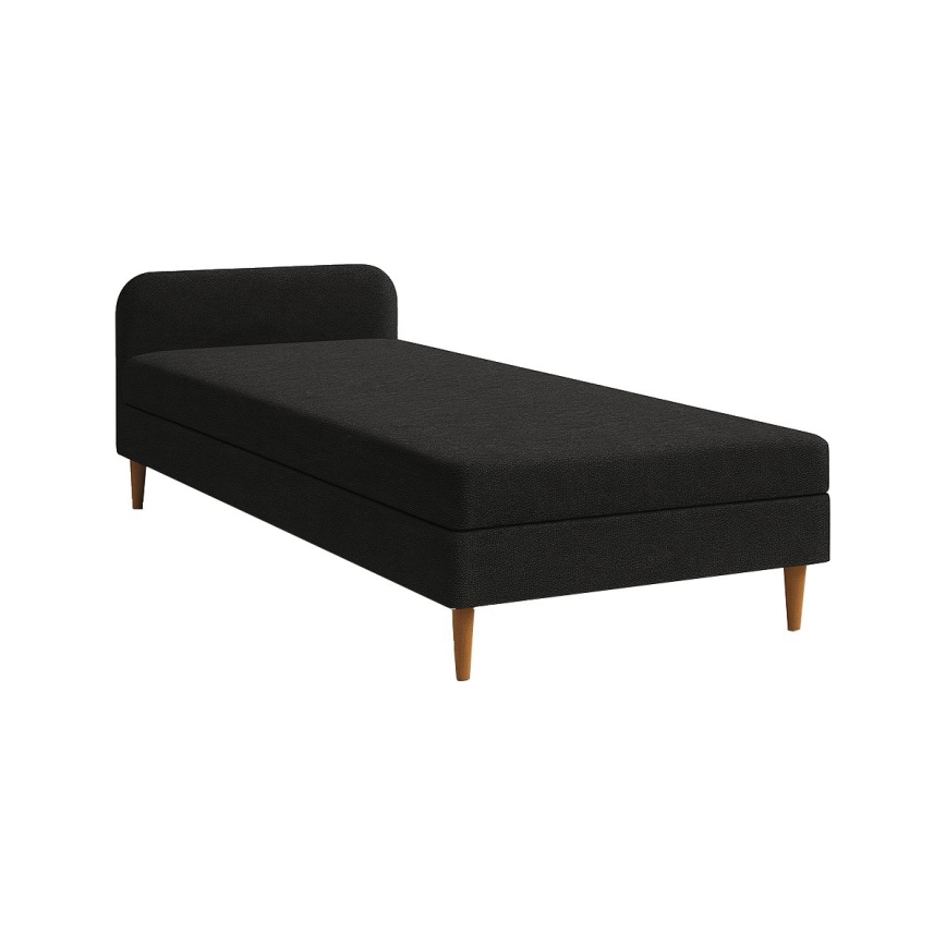 Divano letto imbottito BRISBANE 110x200 cm nero