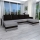 Divano-letto imbottito universale a U BRISTOL grigio/nero