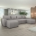 Divano letto imbottito universale a U NEWPORT grigio