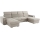 Divano letto trasformabile con angolo universale a U e vano contenitore SALVADA, beige