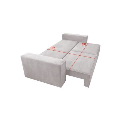 Divano pieghevole con contenitore RONDA beige